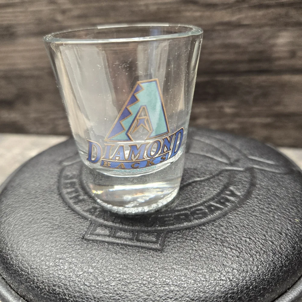 Vintage Arizona DimondBacks Traditional Style/Size Clear  Logo Shot Glass‎